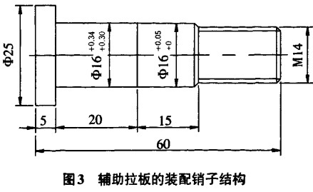 斗式提升机辅助拉板的装配销子结构