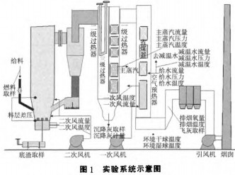 生物质锅炉实验系统示意图